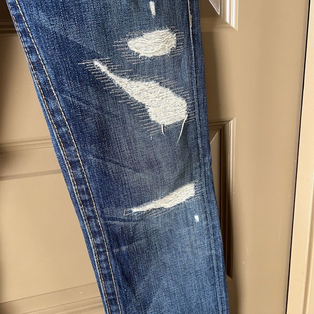 True Religion Jeans Women’s 26 Disco Billy Big T Flap Pockets Distressed - Picture 12 of 13